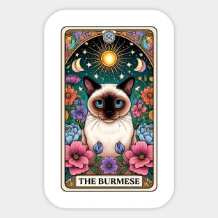 Burmese Cat Tarot Card Sticker